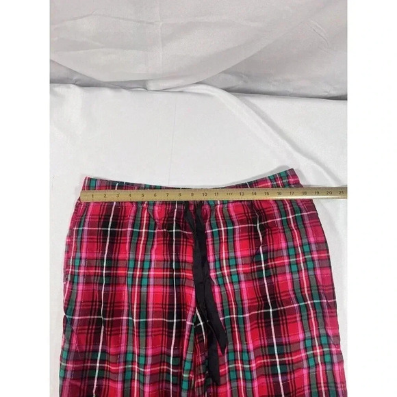 Victorias Secret Red Black Plaid 2 Piece Pajama Set Size XL - Picture 7 of 8